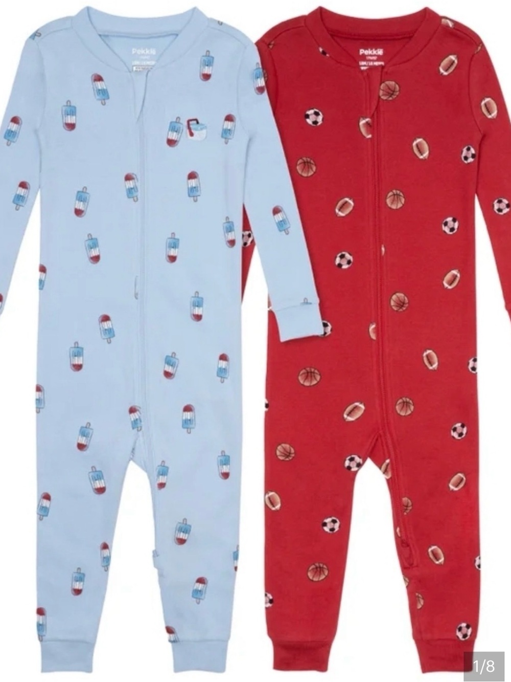 Pekkle baby 2 pack cotton sleepers